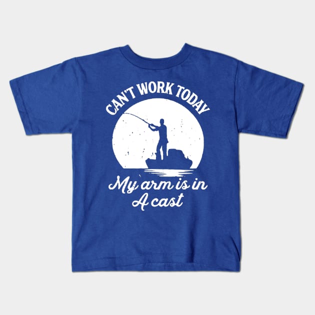 Work My Arm Cast Kids T-Shirt by tydaleart